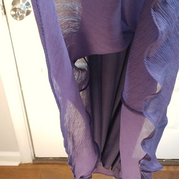 J Crew 100% Silk Purple Fit & Flare Sleeveless Dress Size 2 Fully Lined Side Zip - Picture 10 of 12